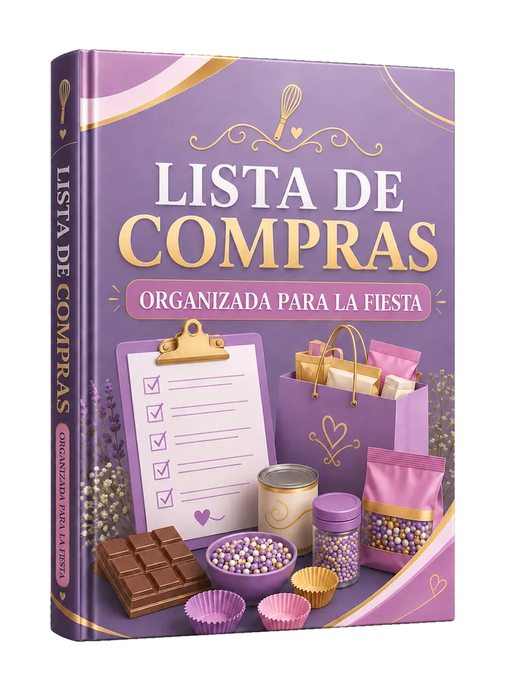 Mockup del bono Lista de compras organizada para la fiesta
